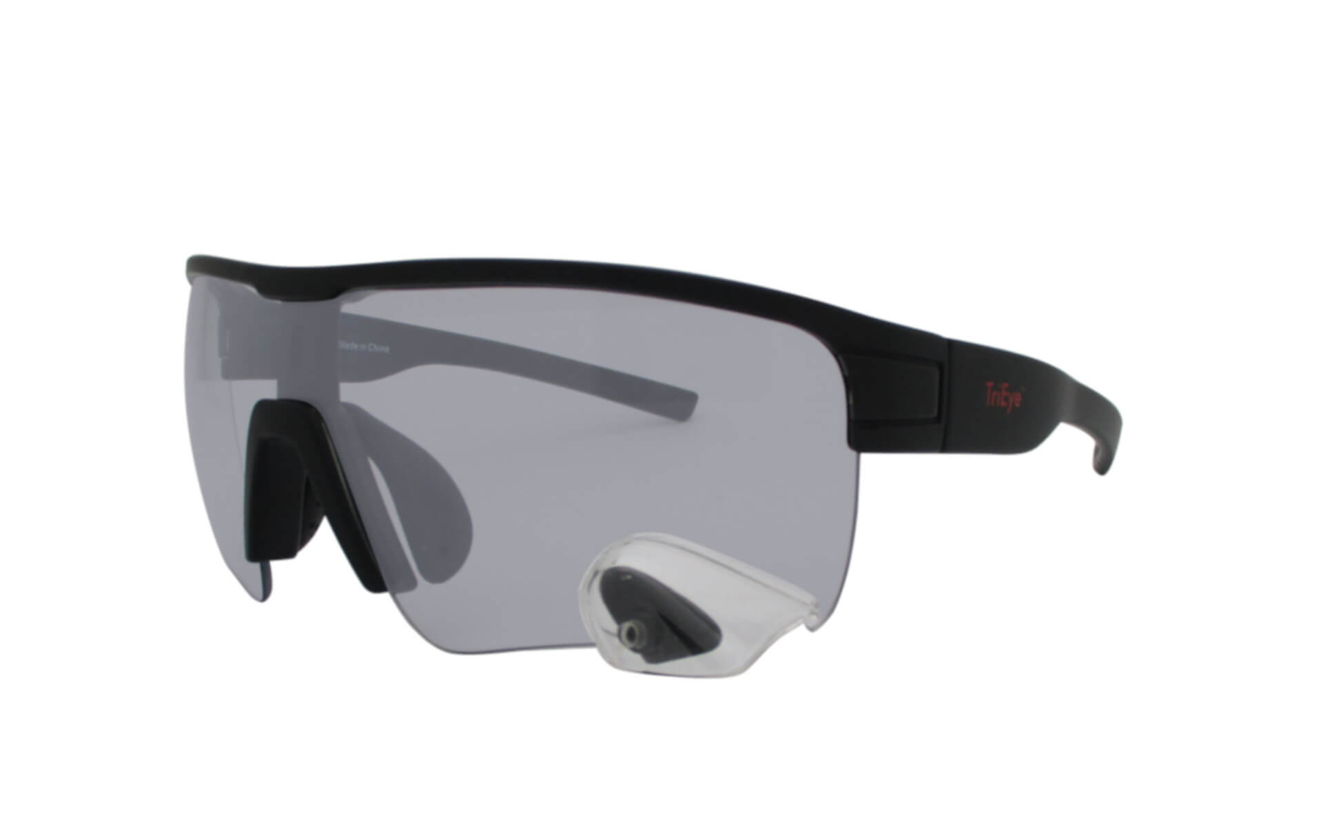 TriEye PRO selbsttönend: schwarzer Rahmen TriEye PRO mit selbsttönendem Glas und schwarzem Rahmen