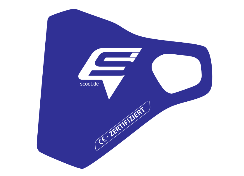 Juniorcare Schutzmaske für Kinder mit dem S'COOl Logo in Blau 