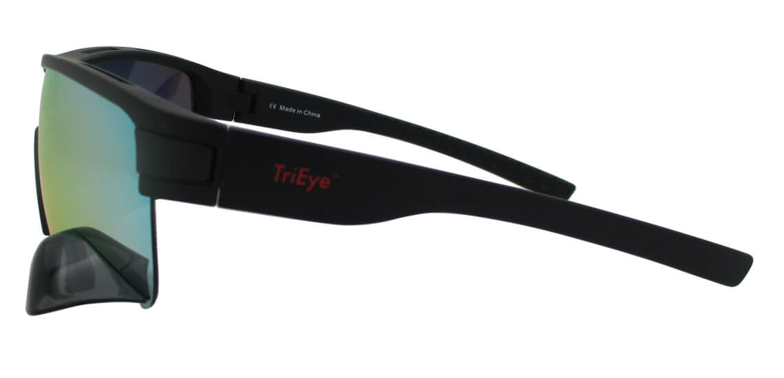 o-synce-Shop-TriEye-Sportbrille-mit-Rueckspiegel-REO-Red-Schwarz-seite TriEye PRO mit verspiegeltem Glas und schwarzem Rahmen