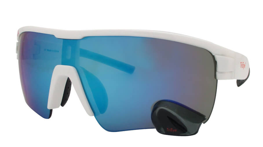 o-synce-Shop-TriEye-Sportbrille-mit-Rueckspiegel-REO-Blue-weiss-seite-schr-g TriEye PRO mit verspiegeltem Glas