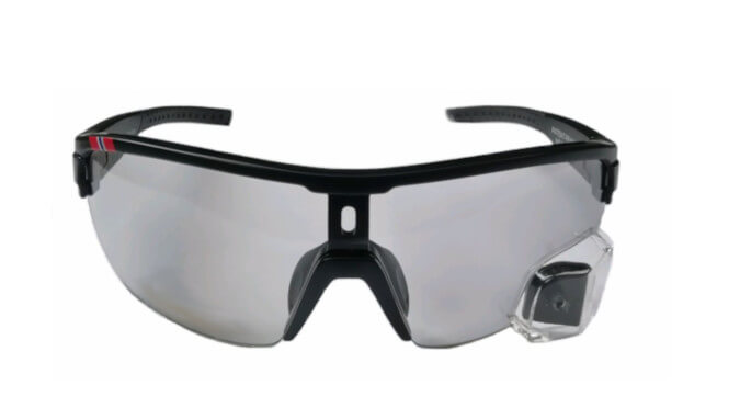 TriEye Sportbrille mit Rückspiegel selbsttoenend schwarz