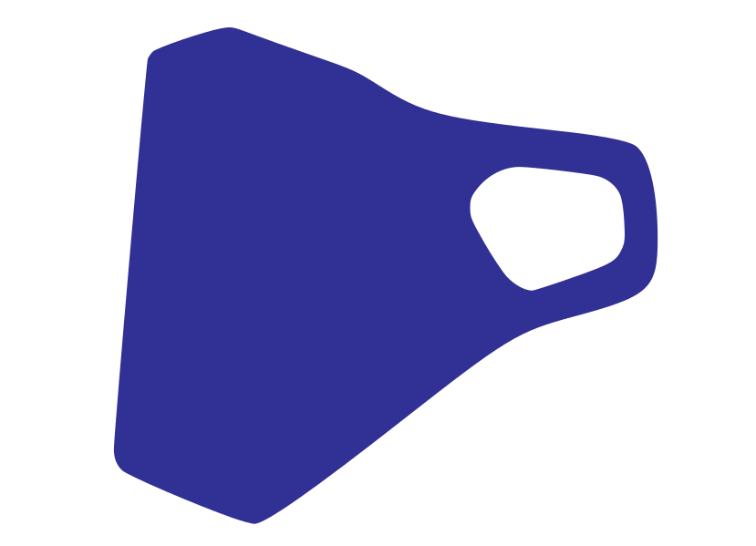 o-range CARE face mask blue (royal) | CE inside
