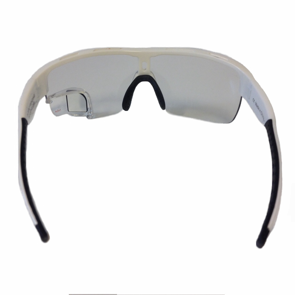 TriEye Sportbrille mit Rueckspiegel selbsttoenend weiß