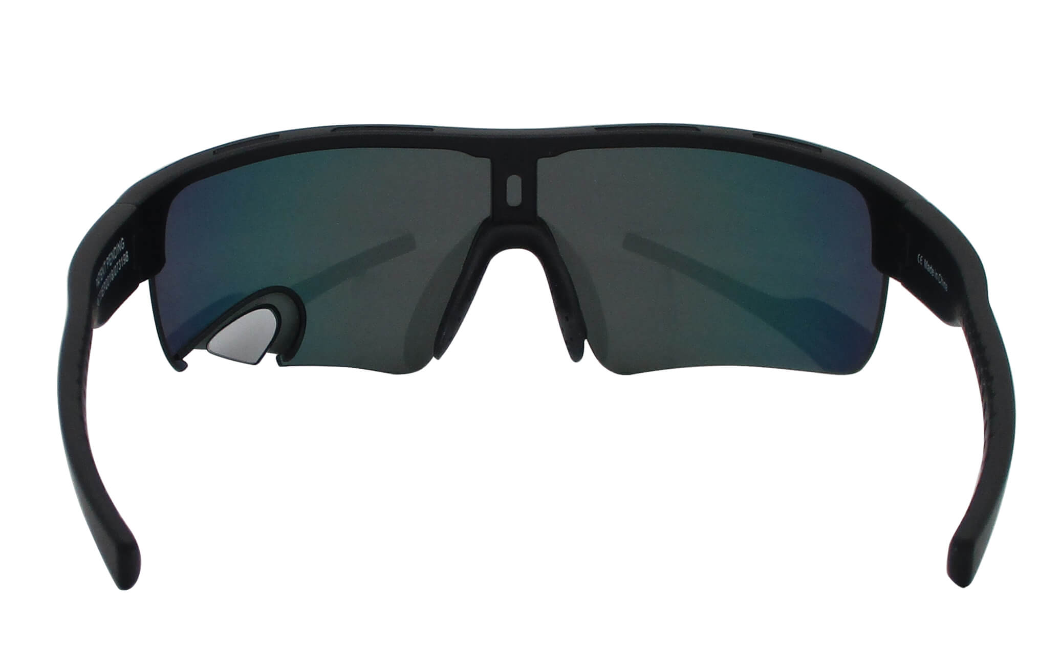 o-synce-Shop-TriEye-Sportbrille-mit-Rueckspiegel-REO-Red-Schwarz-innen Sportbrille TriEye PRO selbsttönend mit schwarzem Rahmen