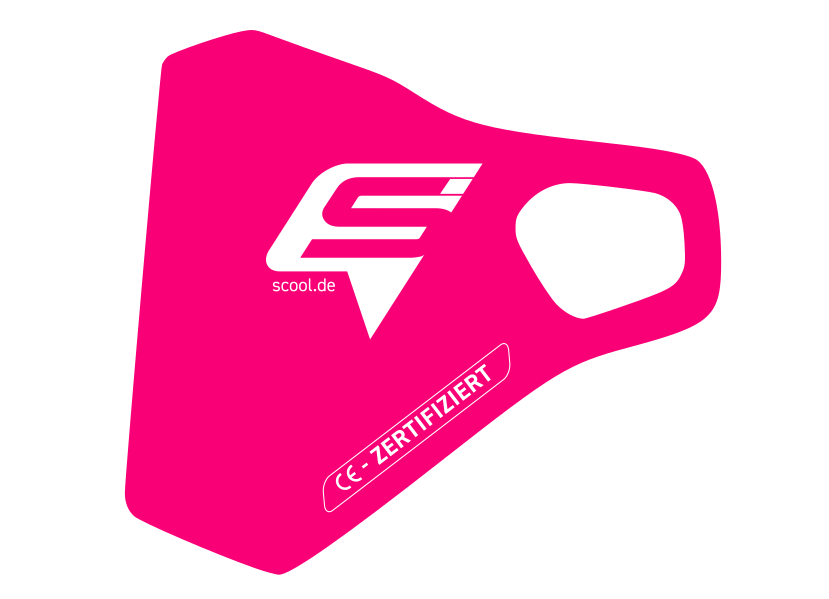Juniorcare Schutzmaske für Kinder mit dem S'COOl Logo in Pink